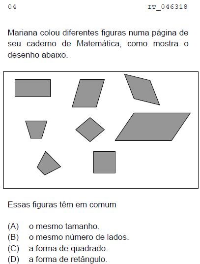 SIMULADO PROVA BRASIL 2011 (MODELO TESTE) - MATEMÁTICA