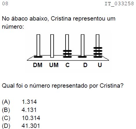 SIMULADO PROVA BRASIL 2011 (MODELO TESTE) - MATEMÁTICA